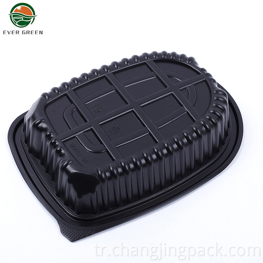 the base of Take Away Microwavable Food Containers , Roasted Chicken Disposable Plastic Box